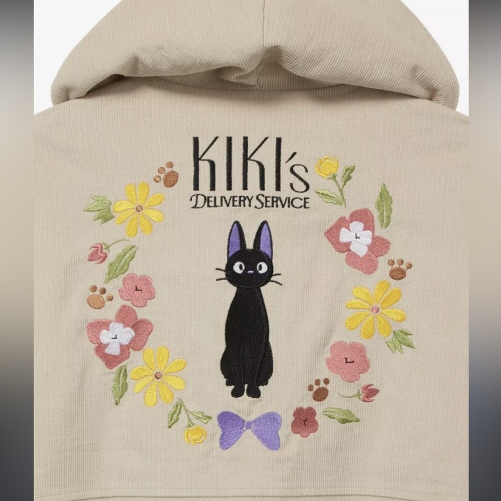 Studio Ghibli Kiki’s Delivery Service Jiji Floral Women’s Corduroy Jacket